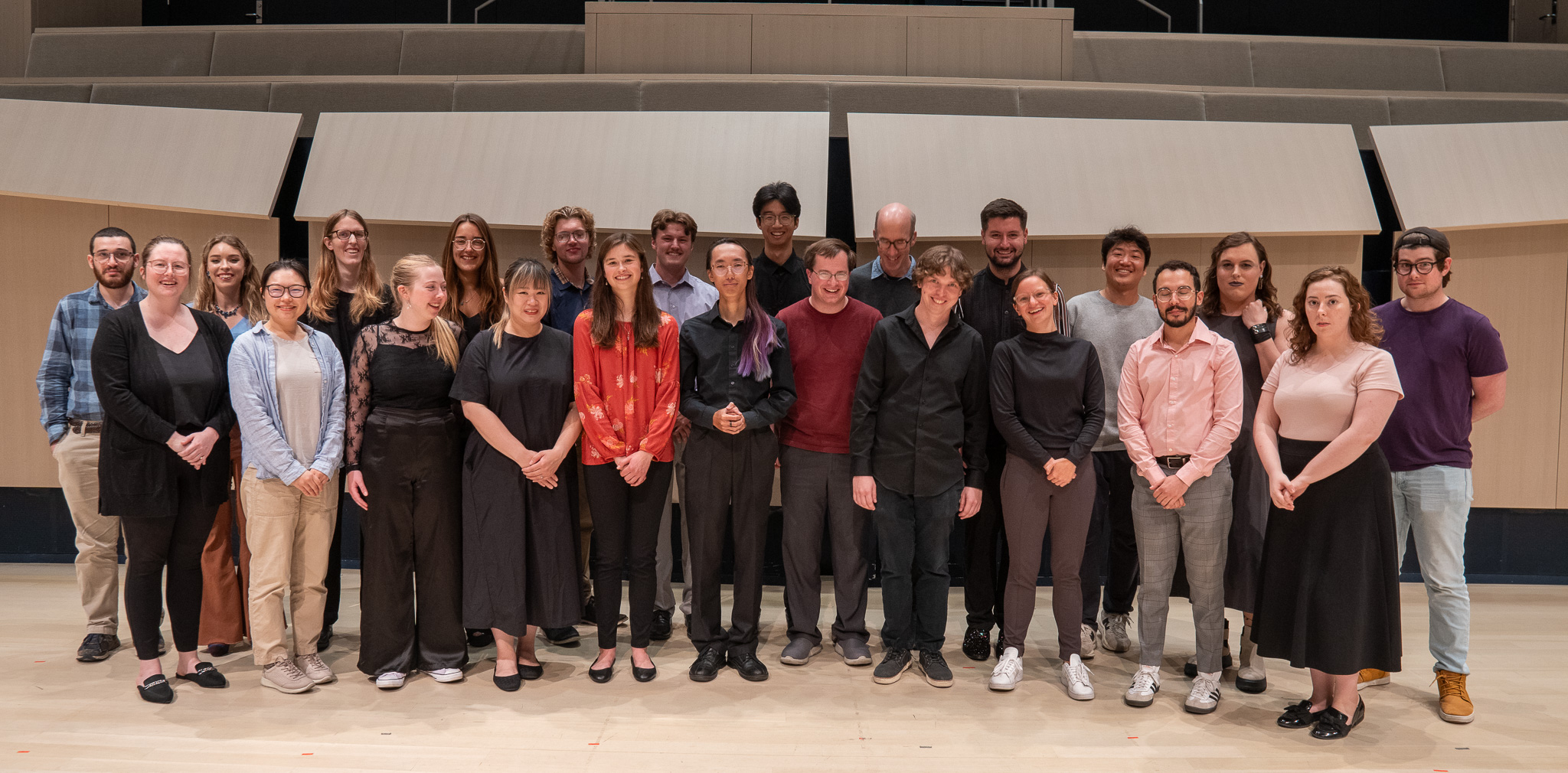 group photo of composers and musicians